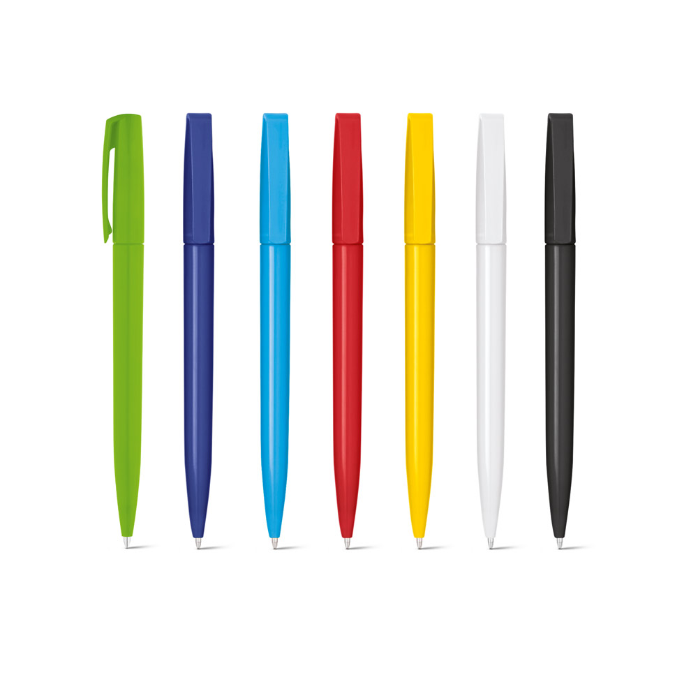 CANETA PLÁSTICA TODA COLORIDA PERSONALIZADA