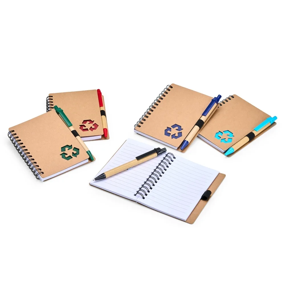CADERNO ECOLÓGICO COM CANETA