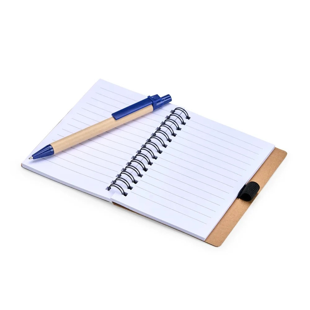 CADERNO ECOLÓGICO COM CANETA