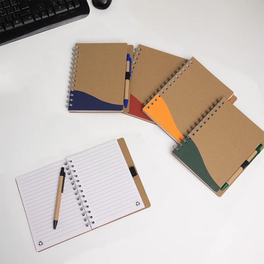 CADERNO ECOLÓGICO COM CANETA
