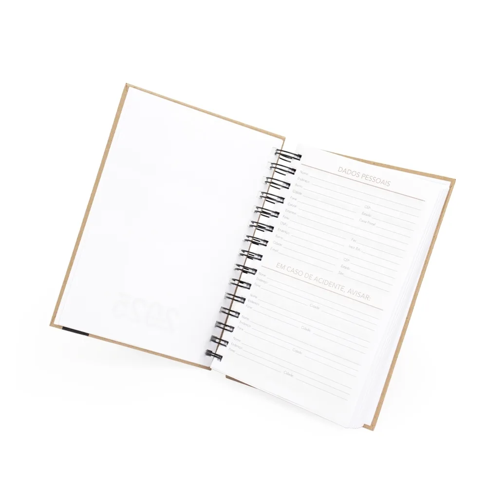 AGENDA DIÁRIA EM KRAFT