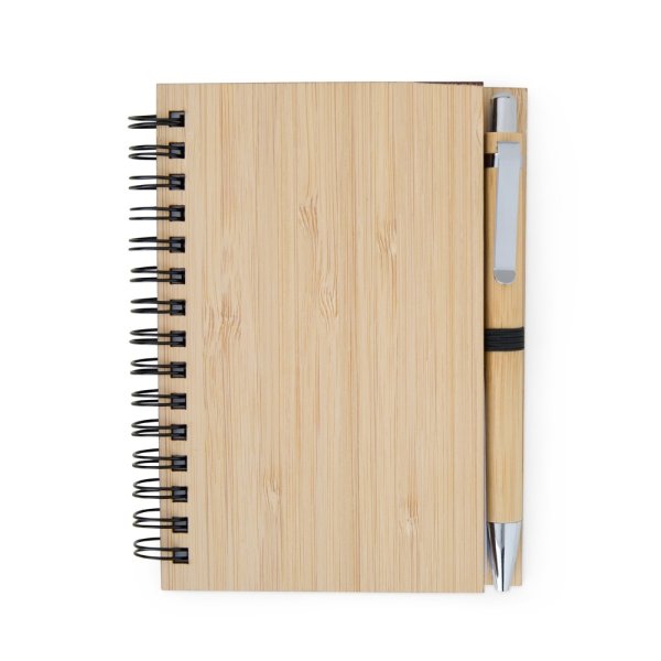 Caderneta Em Bambu Com Caneta
