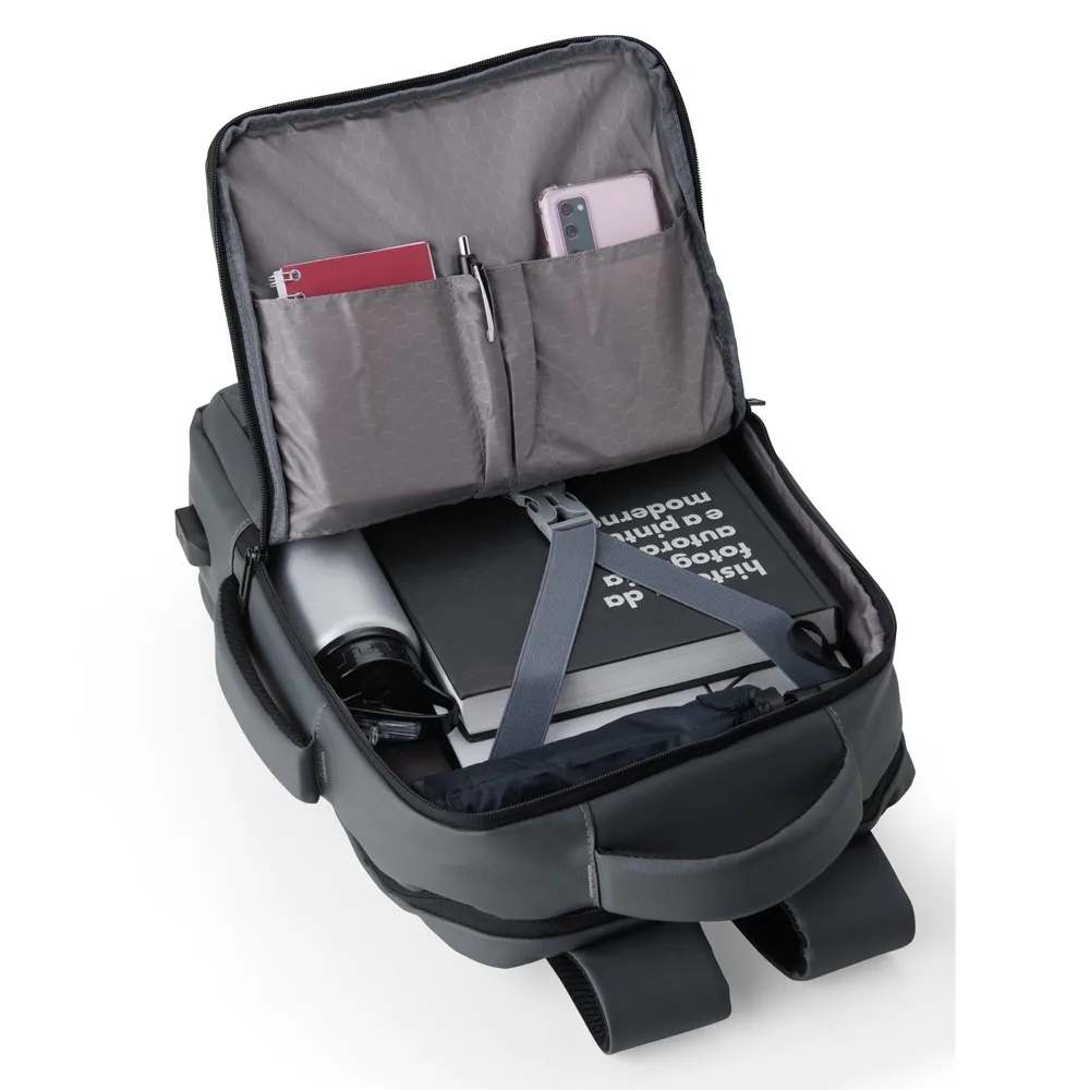 Mochila Couro Sintético Usb 23L
