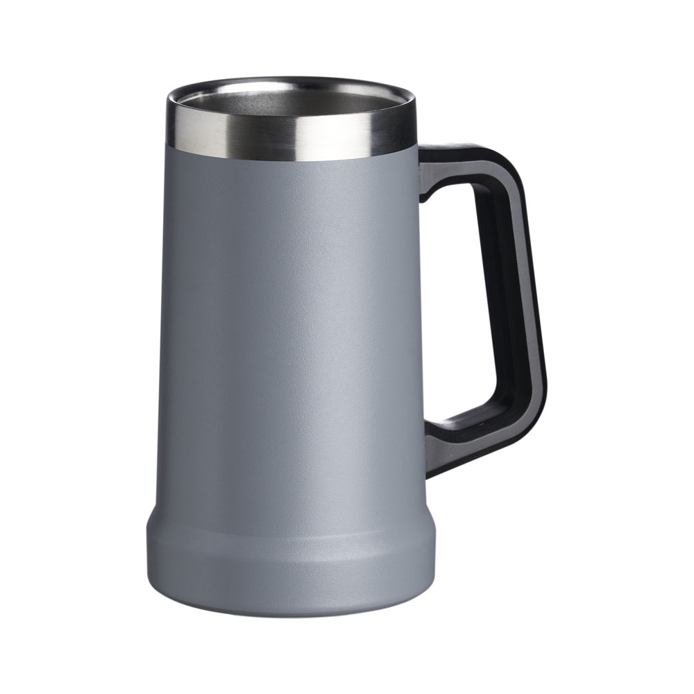 CANECA TÉRMICA DE INOX COM PEGADOR DE PLÁSTICO