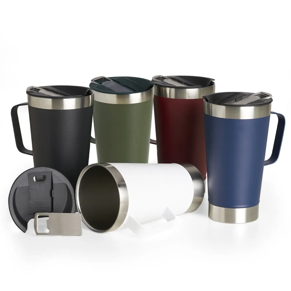Caneca Térmica Inox Com Abridor 500Ml