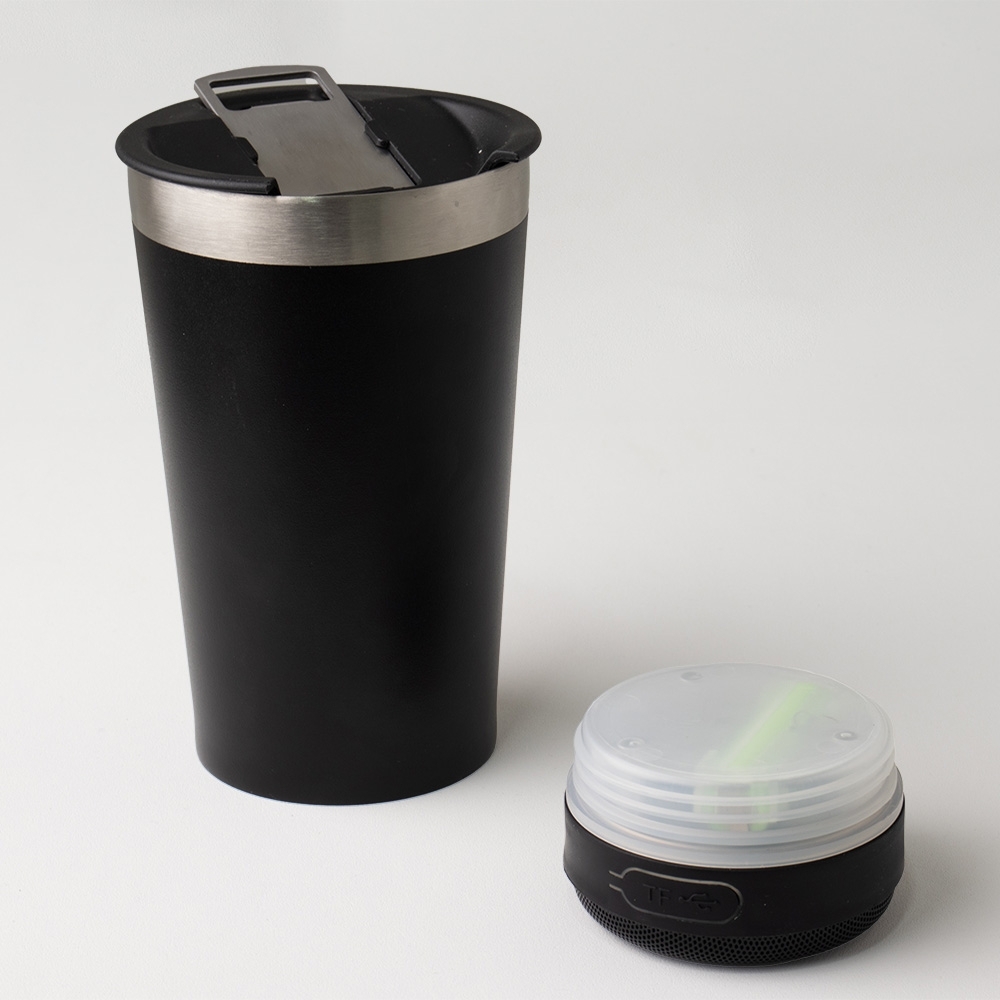 COPO TÉRMICO 400ML COM CAIXA DE SOM