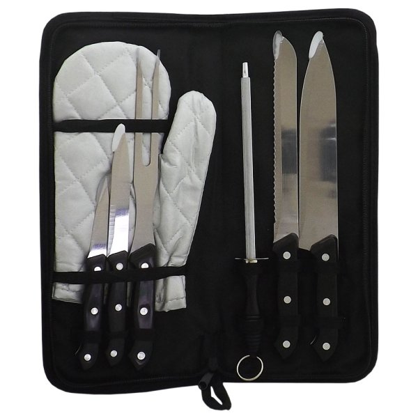 Kit Churrasco 7 Peças Com Estojo