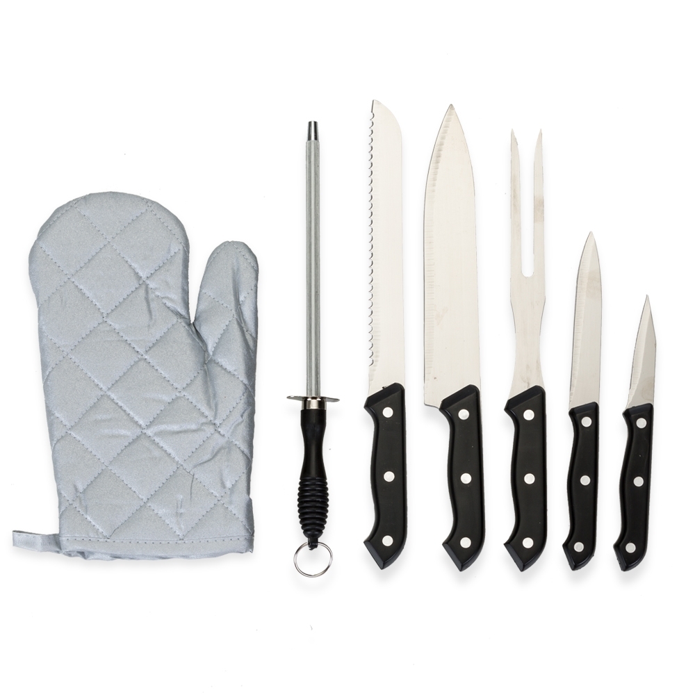 KIT CHURRASCO 7 PEÇAS COM ESTOJO