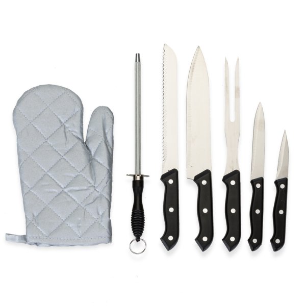 Kit Churrasco 7 Peças Com Estojo