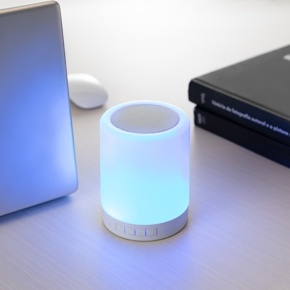 CAIXA DE SOM MULTIMÍDIA COM LUMINÁRIA