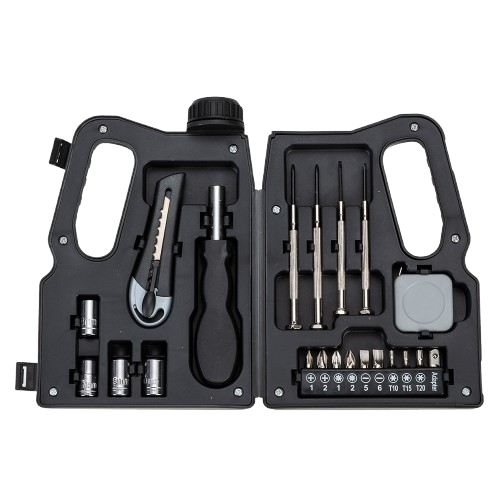 Kit Ferramentas 21 Pçs Formato Garrafa De Óleo