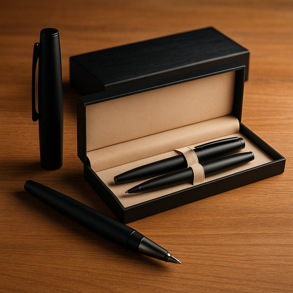 Kit De Roller E Esferográfica De Metal Personalizada