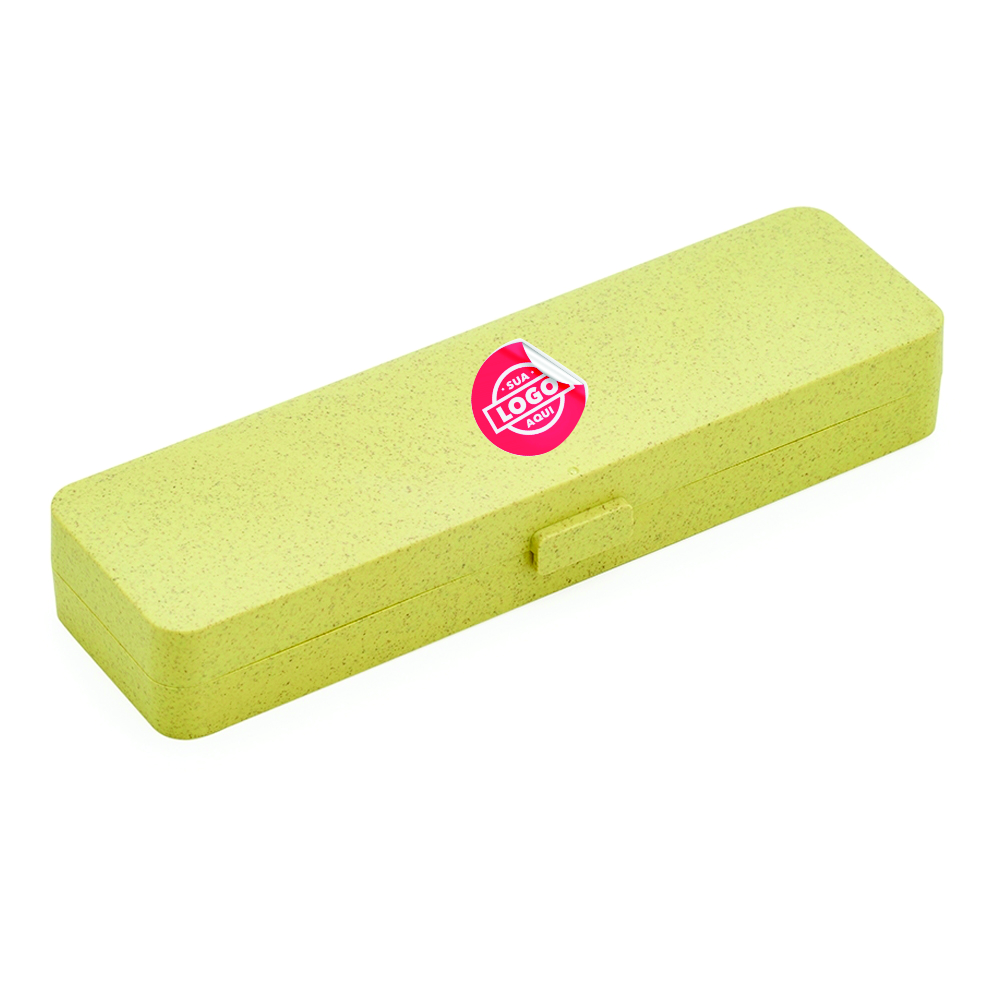 Estojo Para Caneta De Fibra De Bambu