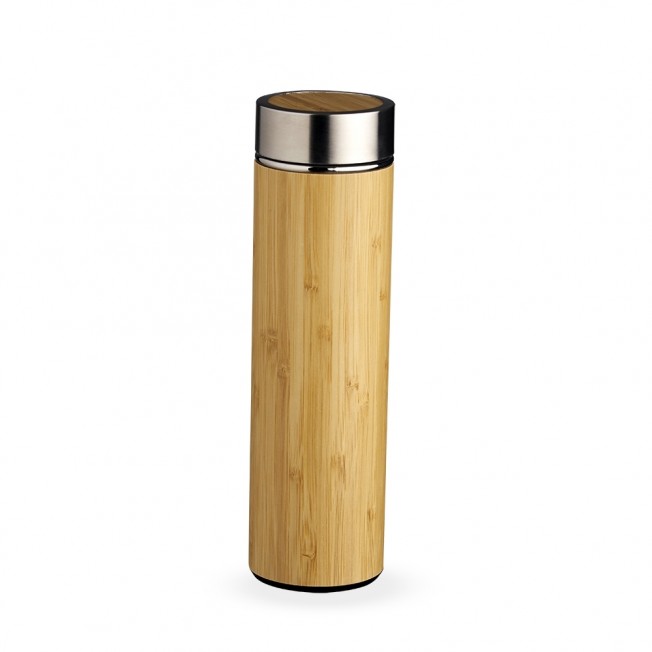 Garrafa Bambu Térmica 500Ml Com Infusor