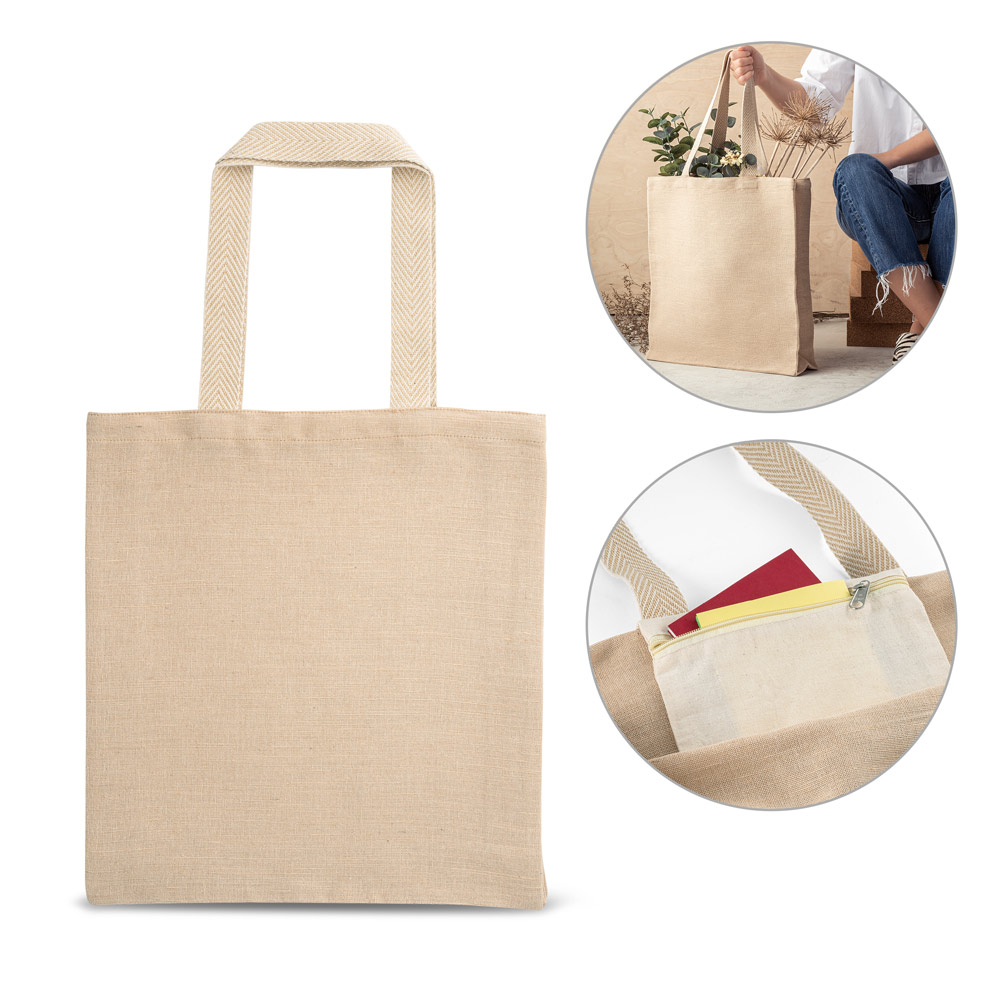 Sacola Premium 'Padova' Em Juco Com Bolso Interno