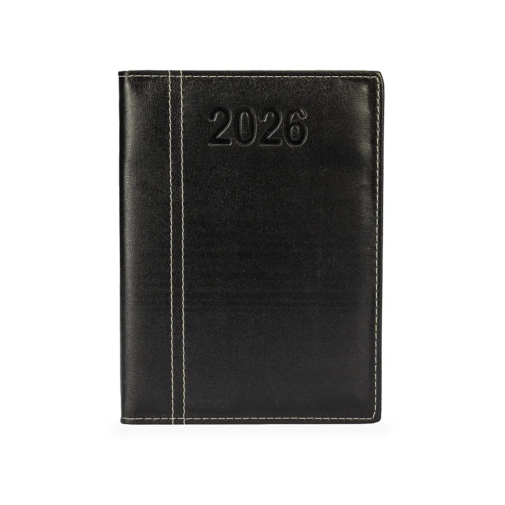 Agenda Diária 2026 De Couro Sintético