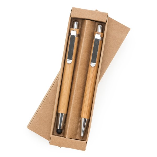 Kit Ecológico Caneta E Lapiseira Bambu
