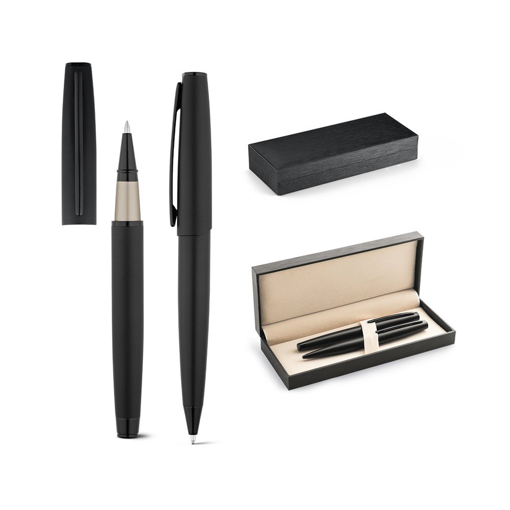 Kit De Roller E Esferográfica De Metal Personalizada