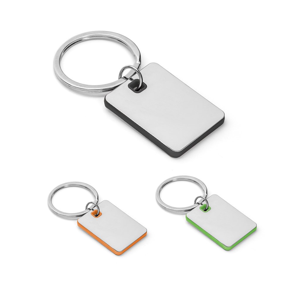 Chaveiro Retangular De Metal E Abs Personalizado