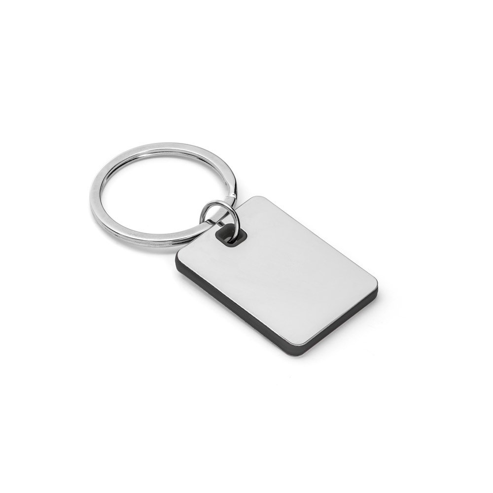 Chaveiro Retangular De Metal E Abs Personalizado CHB41PT