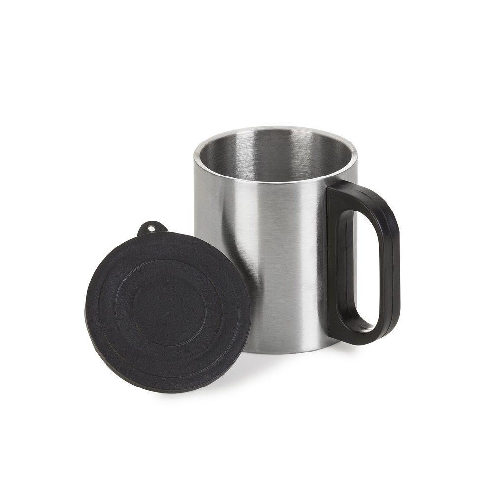 Caneca De Inox Com Detalhes Em Plástico