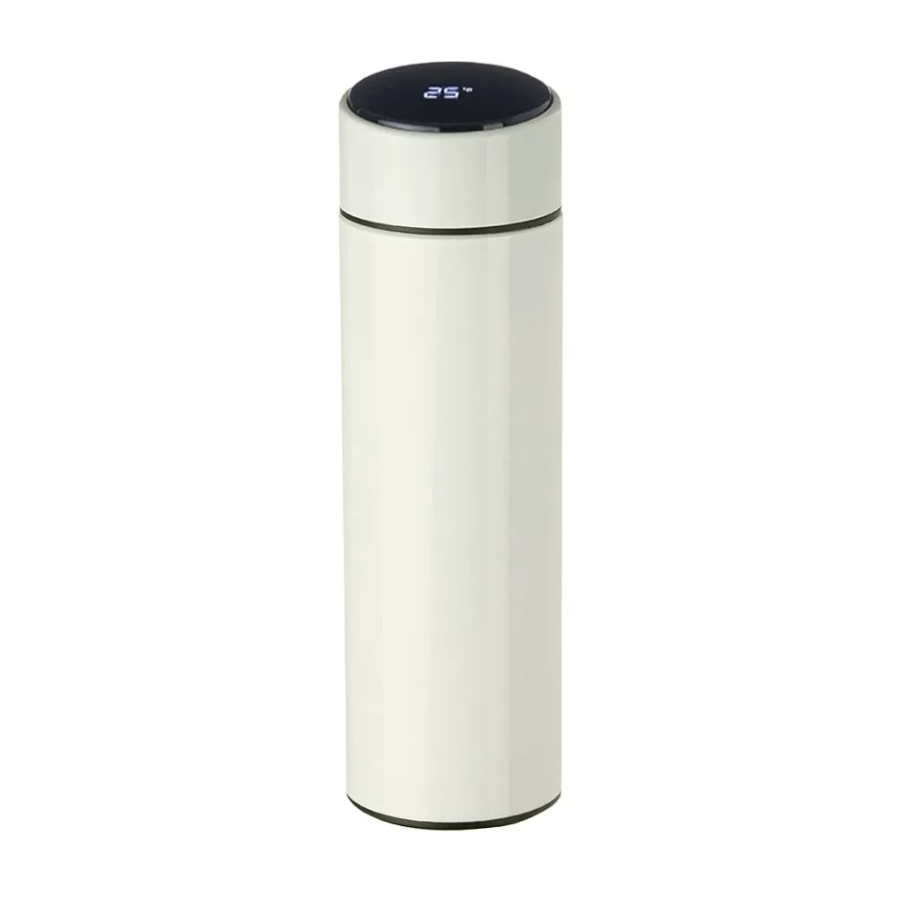 Garrafa Térmica Com Display Led 400Ml GARRAFA TÉRMICA COM DISPLAY LED 400ML BRANCA