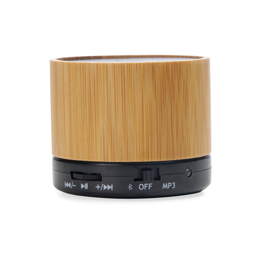 Caixa De Som Multimídia De Bambu CAIXA DE SOM BAMBU PRETA