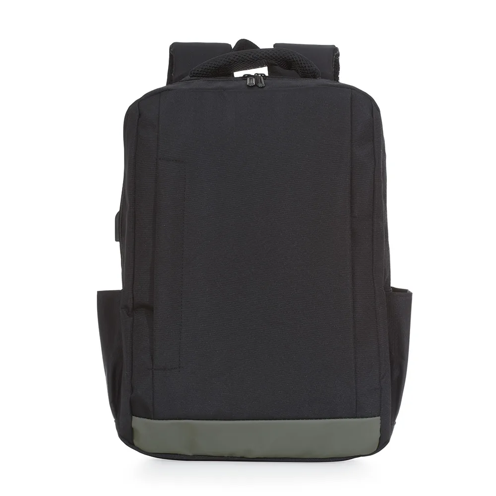 Mochila De Nylon Usb MOCHILA DE NYLON USB PRETA