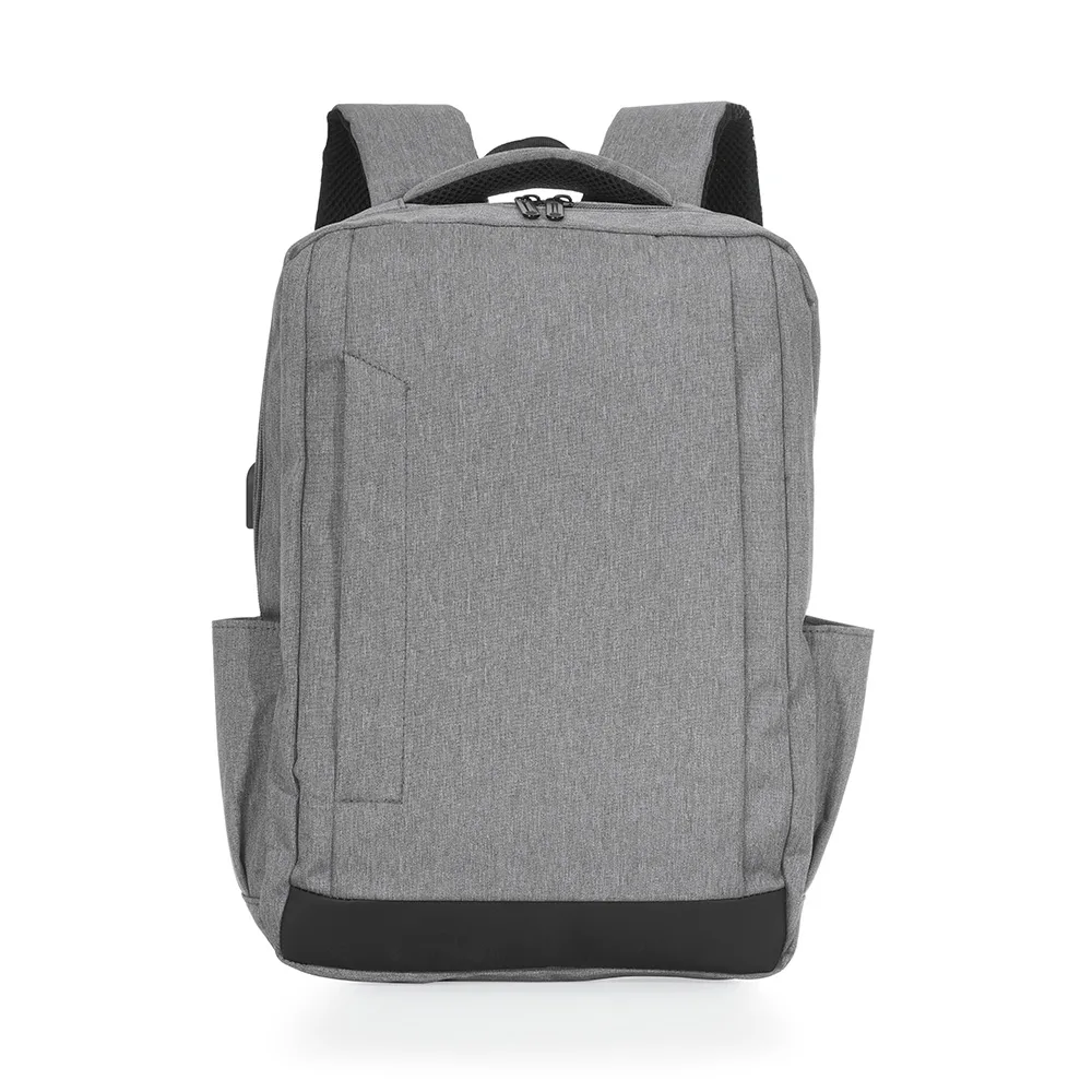 Mochila De Nylon Usb MOCHILA DE NYLON USB CINZA