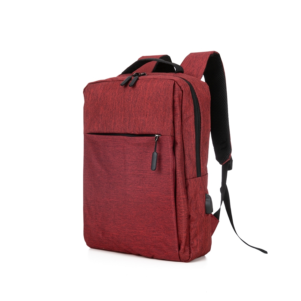 Mochila De Nylon 21L Usb Vermelha