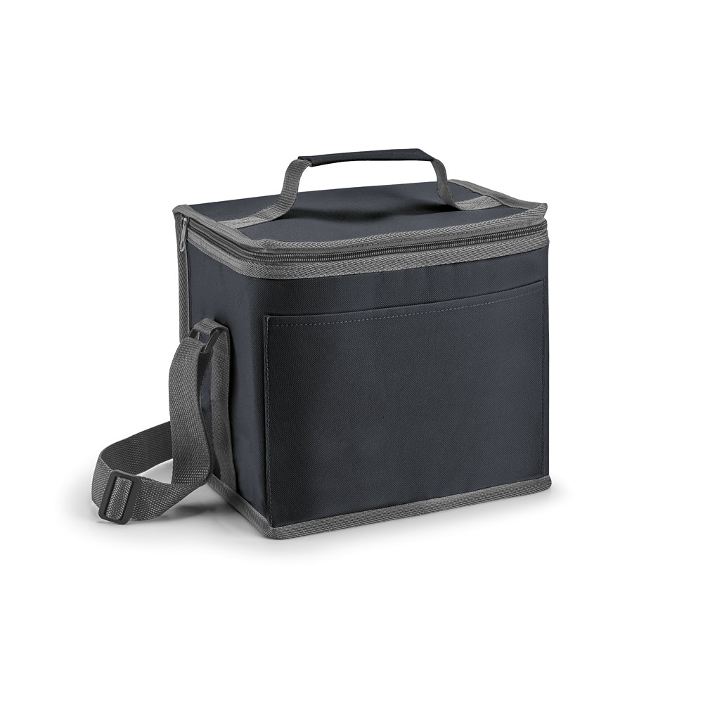 Bolsa Térmica 9 Litros Alça Ajustável E Bolso Frontal BOLSA TÉRMICA 9 LITROS ALÇA AJUSTÁVEL E BOLSO FRONTAL PRETA