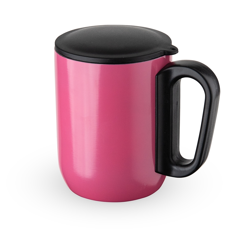 Caneca Inox Parede Dupla 230Ml CANECA INOX PAREDE DUPLA 230ML ROSA