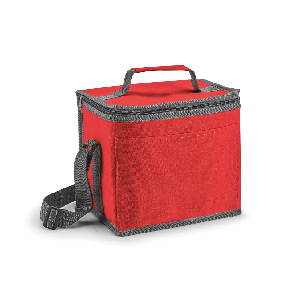 Bolsa Térmica 9 Litros Alça Ajustável E Bolso Frontal BOLSA TÉRMICA 9 LITROS ALÇA AJUSTÁVEL E BOLSO FRONTAL VERMELHA
