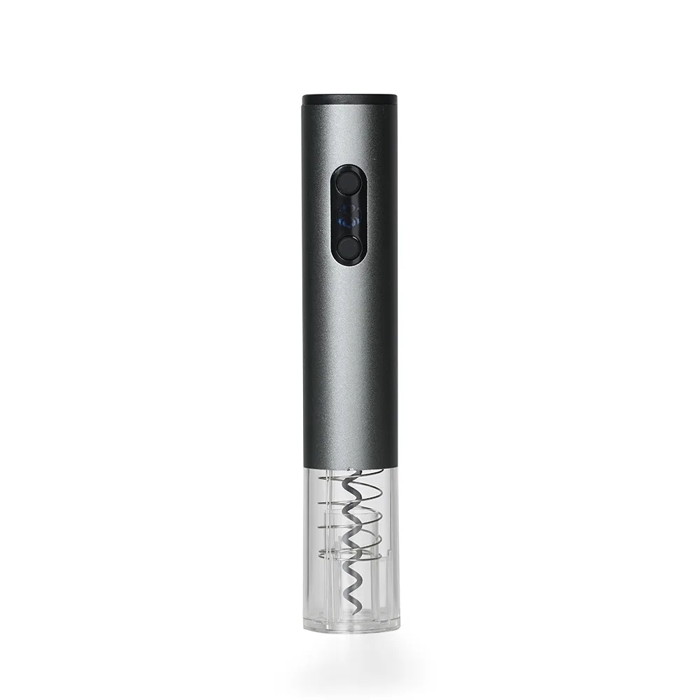 Saca-Rolhas Elétrico Com Led Cinza