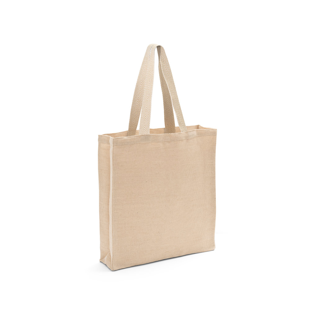 Sacola Premium 'Padova' Em Juco Com Bolso Interno Sacola Ecológica e Resistente (Juta e Algodão) com 275 g/m²